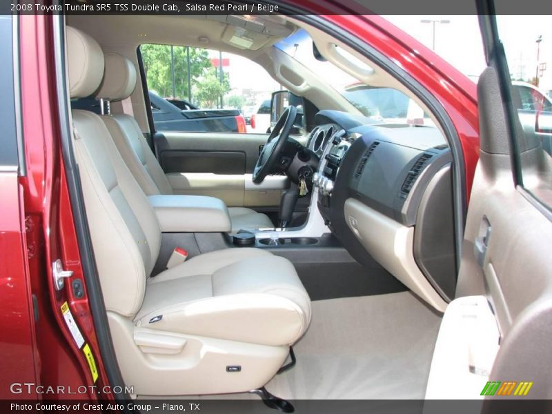 Salsa Red Pearl / Beige 2008 Toyota Tundra SR5 TSS Double Cab