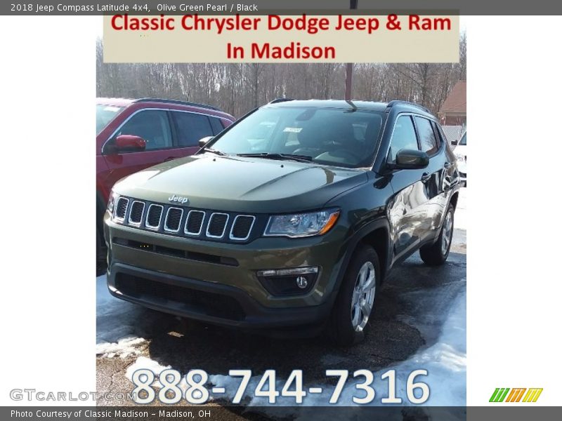 Olive Green Pearl / Black 2018 Jeep Compass Latitude 4x4