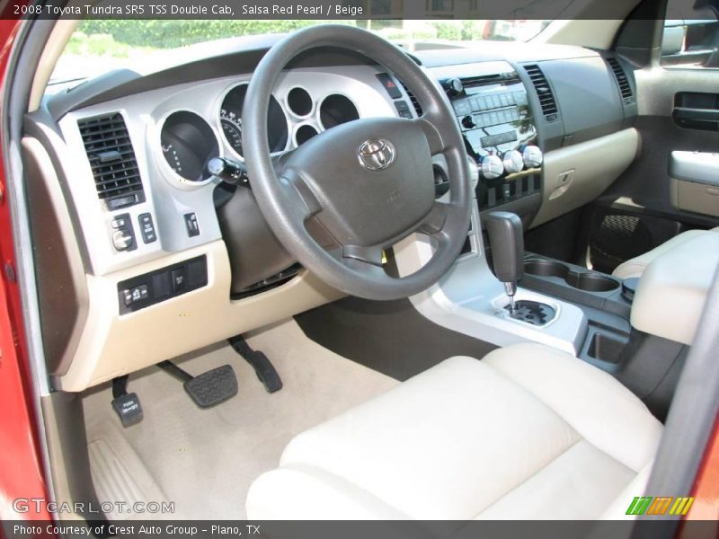 Salsa Red Pearl / Beige 2008 Toyota Tundra SR5 TSS Double Cab