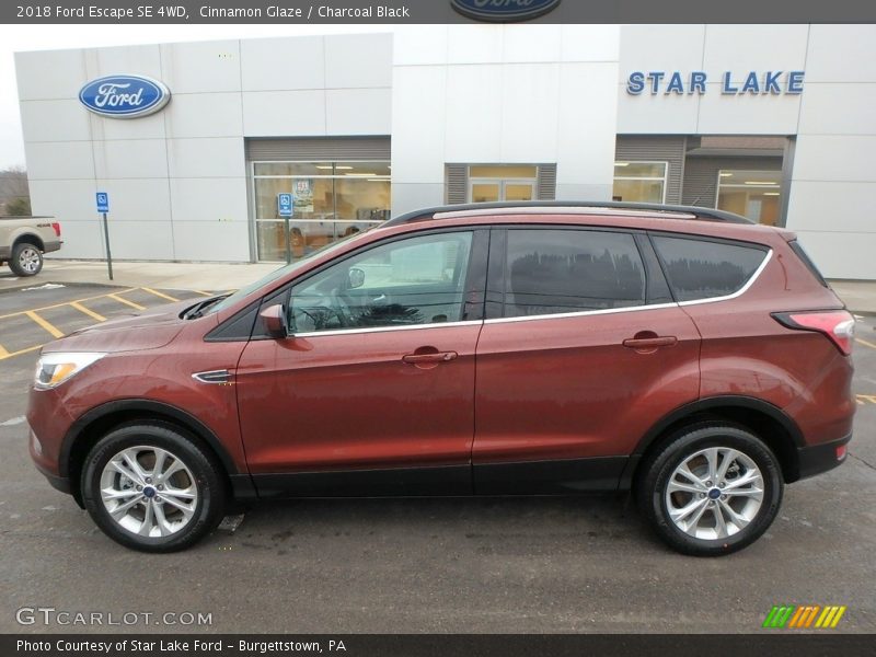 Cinnamon Glaze / Charcoal Black 2018 Ford Escape SE 4WD