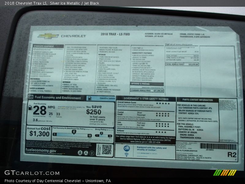 Silver Ice Metallic / Jet Black 2018 Chevrolet Trax LS