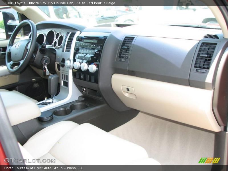 Salsa Red Pearl / Beige 2008 Toyota Tundra SR5 TSS Double Cab