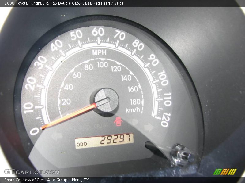 Salsa Red Pearl / Beige 2008 Toyota Tundra SR5 TSS Double Cab