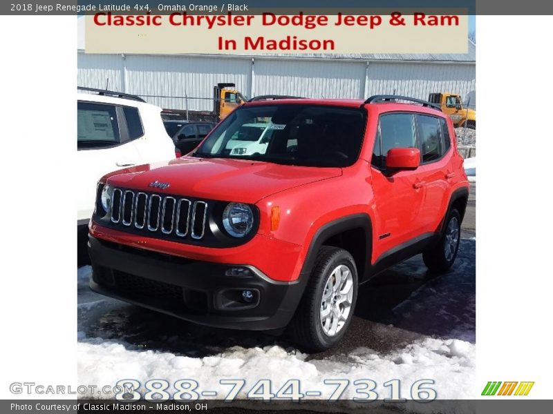 Omaha Orange / Black 2018 Jeep Renegade Latitude 4x4