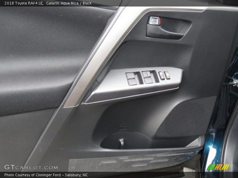 Galactic Aqua Mica / Black 2018 Toyota RAV4 LE