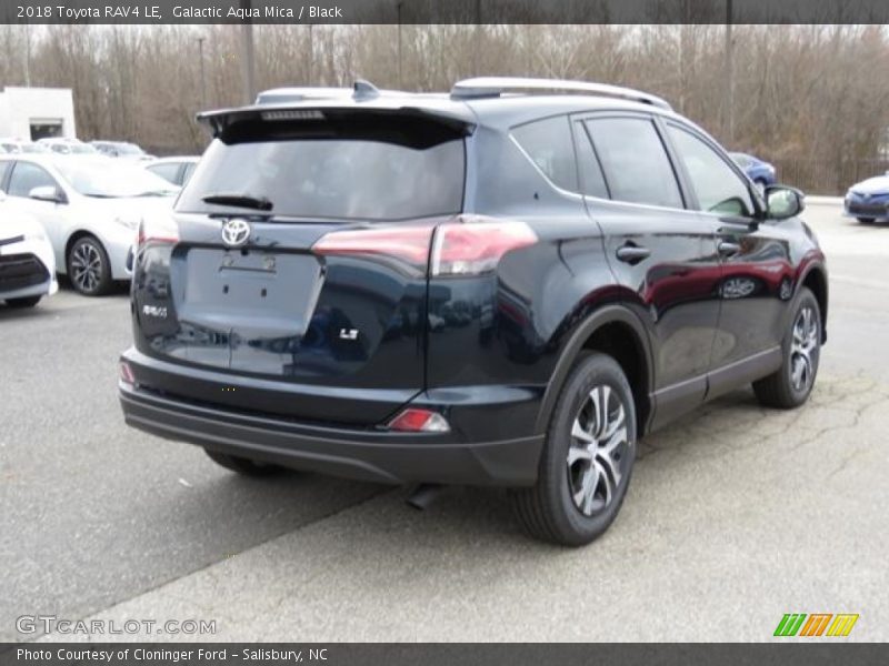 Galactic Aqua Mica / Black 2018 Toyota RAV4 LE