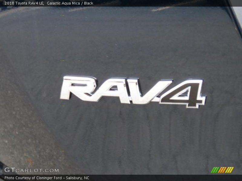 Galactic Aqua Mica / Black 2018 Toyota RAV4 LE