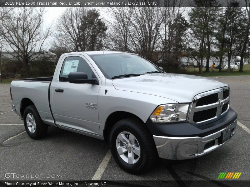 Bright Silver Metallic / Black/Diesel Gray 2018 Ram 1500 Tradesman Regular Cab