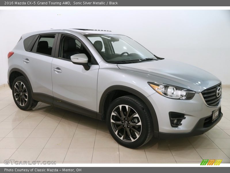 Sonic Silver Metallic / Black 2016 Mazda CX-5 Grand Touring AWD