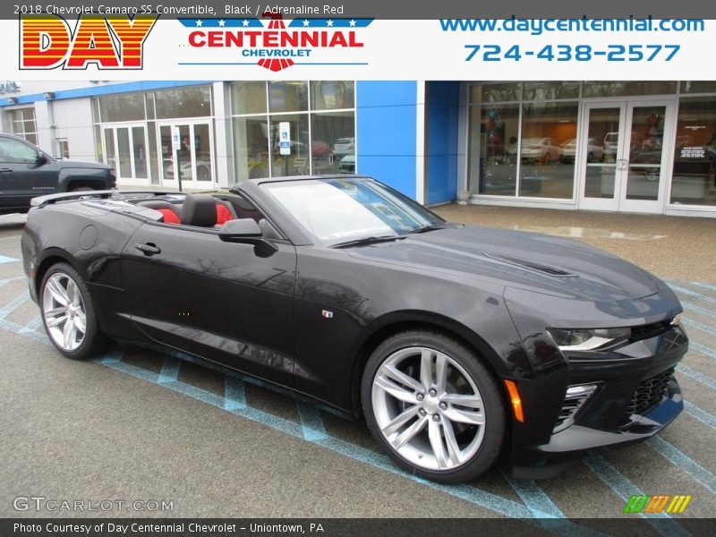 Black / Adrenaline Red 2018 Chevrolet Camaro SS Convertible