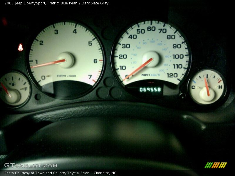Patriot Blue Pearl / Dark Slate Gray 2003 Jeep Liberty Sport