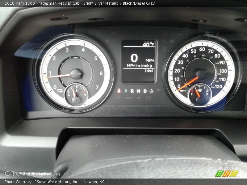 Bright Silver Metallic / Black/Diesel Gray 2018 Ram 1500 Tradesman Regular Cab