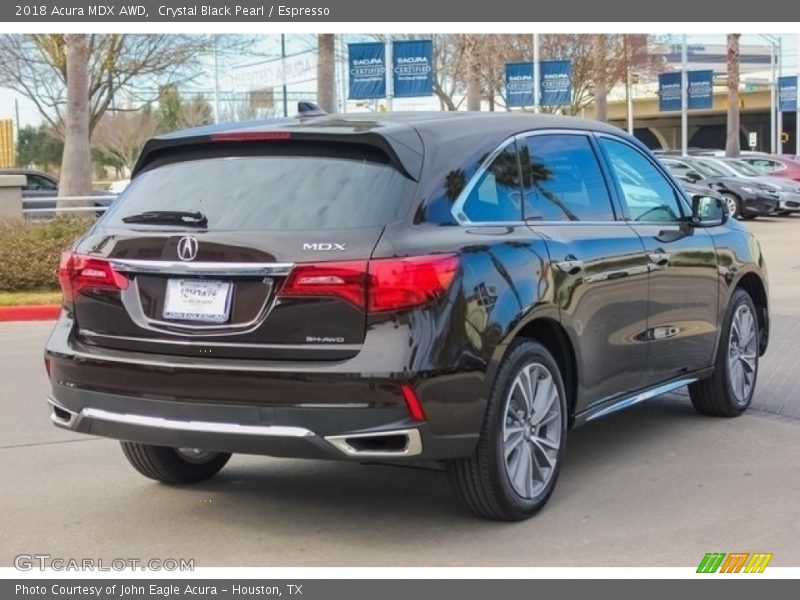 Crystal Black Pearl / Espresso 2018 Acura MDX AWD