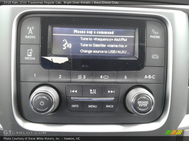 Bright Silver Metallic / Black/Diesel Gray 2018 Ram 1500 Tradesman Regular Cab