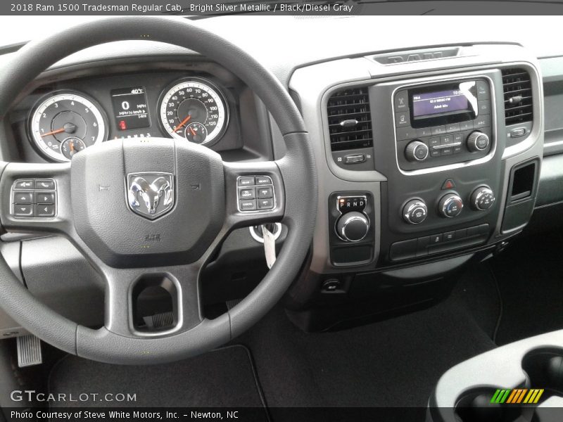 Bright Silver Metallic / Black/Diesel Gray 2018 Ram 1500 Tradesman Regular Cab