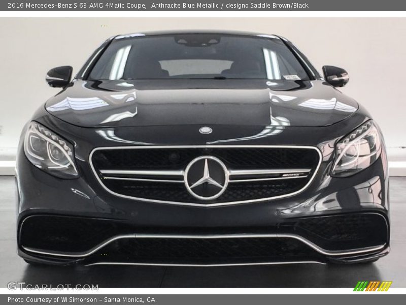 Anthracite Blue Metallic / designo Saddle Brown/Black 2016 Mercedes-Benz S 63 AMG 4Matic Coupe
