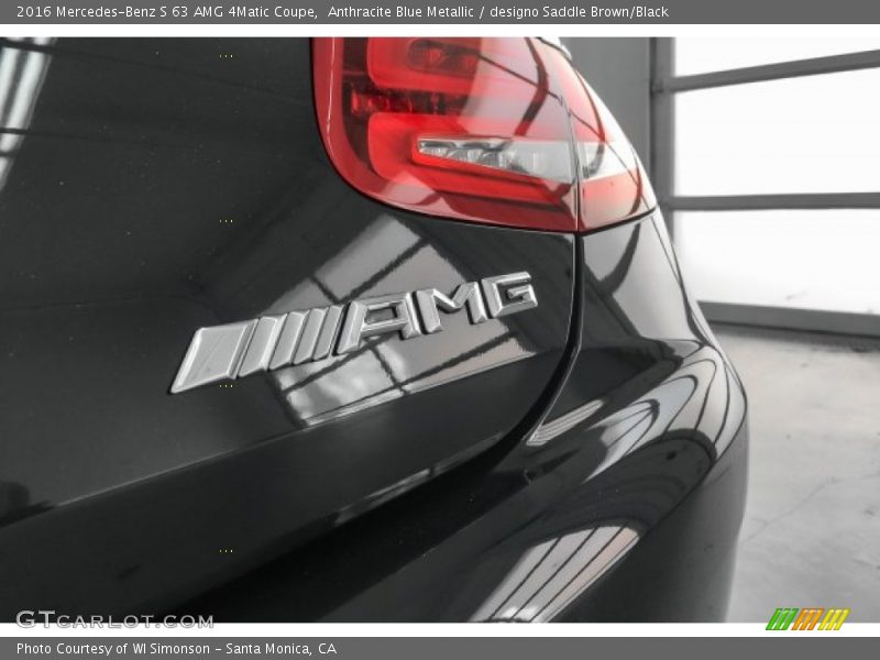 Anthracite Blue Metallic / designo Saddle Brown/Black 2016 Mercedes-Benz S 63 AMG 4Matic Coupe