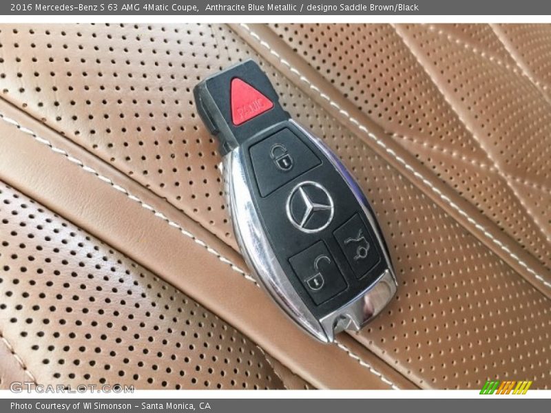 Anthracite Blue Metallic / designo Saddle Brown/Black 2016 Mercedes-Benz S 63 AMG 4Matic Coupe