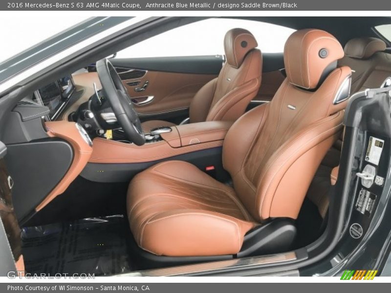 Anthracite Blue Metallic / designo Saddle Brown/Black 2016 Mercedes-Benz S 63 AMG 4Matic Coupe