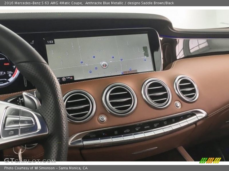 Anthracite Blue Metallic / designo Saddle Brown/Black 2016 Mercedes-Benz S 63 AMG 4Matic Coupe