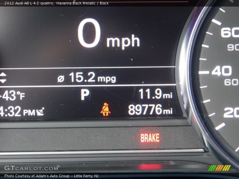 Havanna Black Metallic / Black 2012 Audi A8 L 4.2 quattro