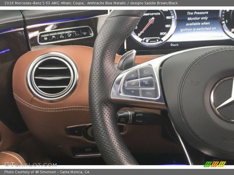 Anthracite Blue Metallic / designo Saddle Brown/Black 2016 Mercedes-Benz S 63 AMG 4Matic Coupe