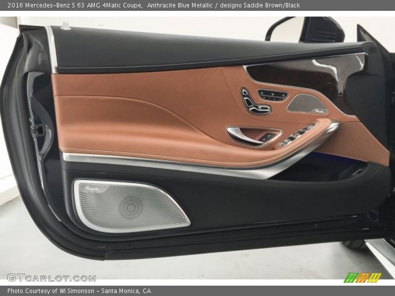 Anthracite Blue Metallic / designo Saddle Brown/Black 2016 Mercedes-Benz S 63 AMG 4Matic Coupe