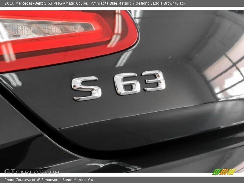 Anthracite Blue Metallic / designo Saddle Brown/Black 2016 Mercedes-Benz S 63 AMG 4Matic Coupe