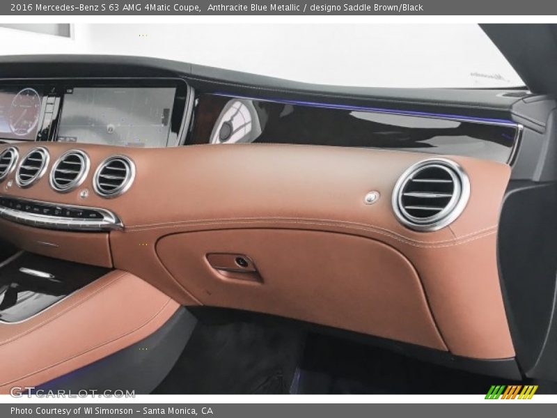 Anthracite Blue Metallic / designo Saddle Brown/Black 2016 Mercedes-Benz S 63 AMG 4Matic Coupe