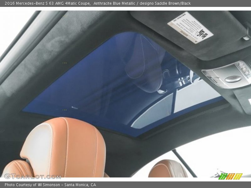 Anthracite Blue Metallic / designo Saddle Brown/Black 2016 Mercedes-Benz S 63 AMG 4Matic Coupe