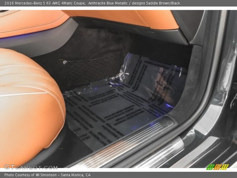 Anthracite Blue Metallic / designo Saddle Brown/Black 2016 Mercedes-Benz S 63 AMG 4Matic Coupe