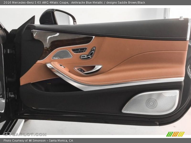 Anthracite Blue Metallic / designo Saddle Brown/Black 2016 Mercedes-Benz S 63 AMG 4Matic Coupe