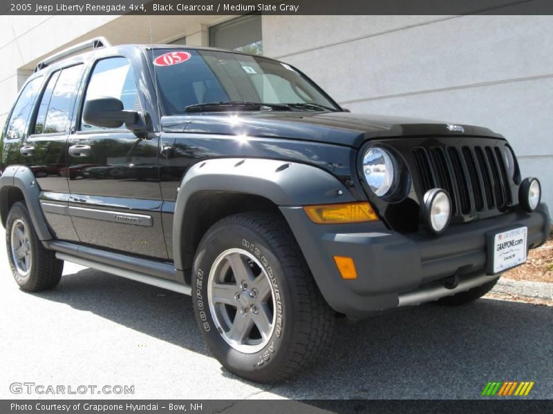Black Clearcoat / Medium Slate Gray 2005 Jeep Liberty Renegade 4x4