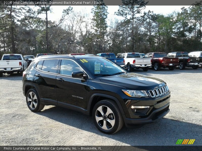 Diamond Black Crystal Pearl / Black 2018 Jeep Compass Latitude