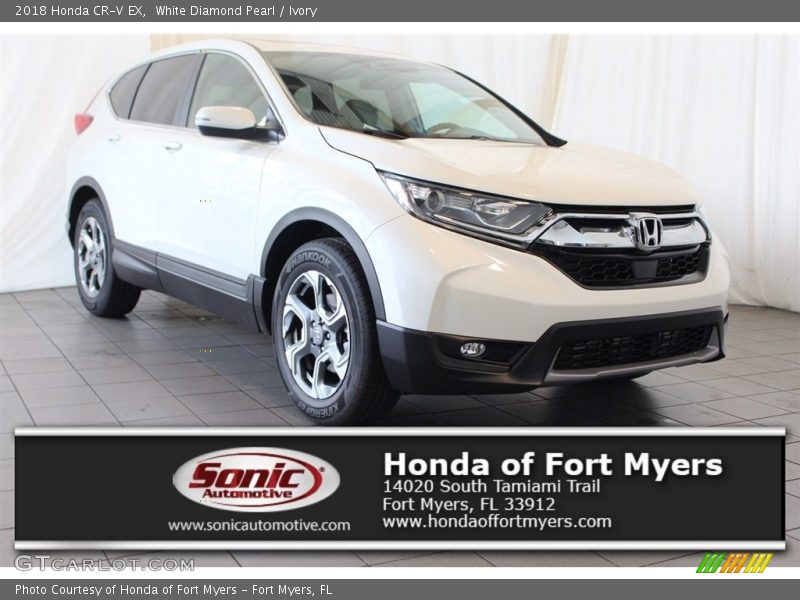 White Diamond Pearl / Ivory 2018 Honda CR-V EX