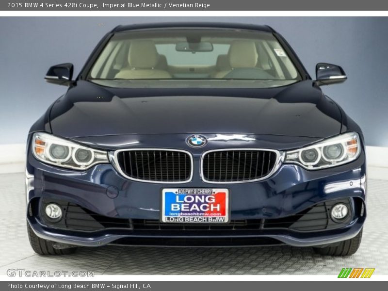 Imperial Blue Metallic / Venetian Beige 2015 BMW 4 Series 428i Coupe