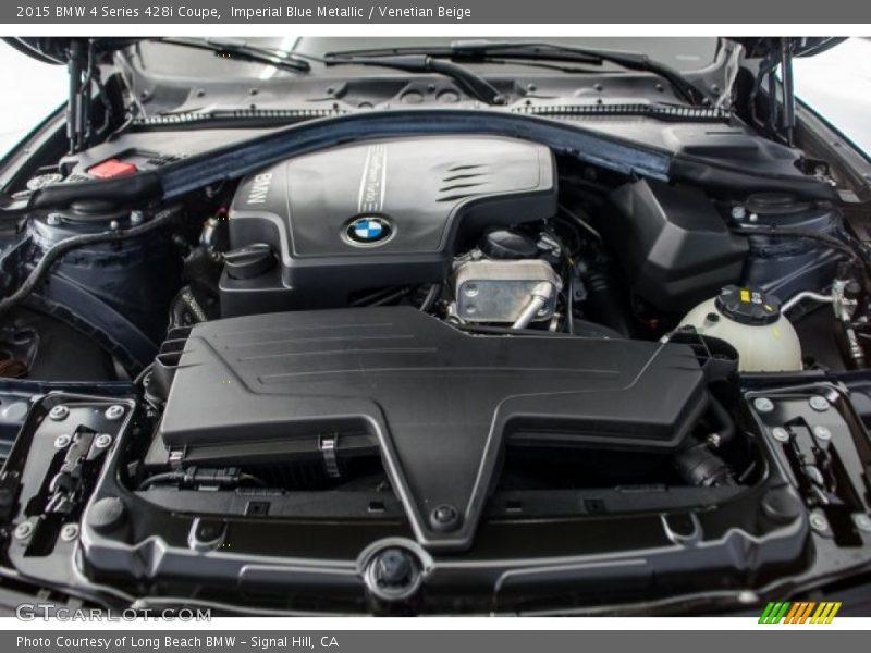 Imperial Blue Metallic / Venetian Beige 2015 BMW 4 Series 428i Coupe