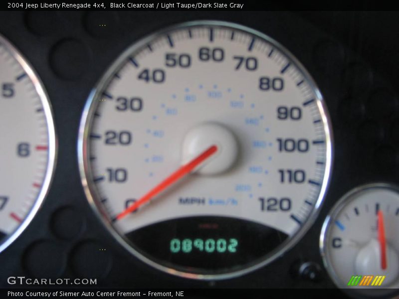 Black Clearcoat / Light Taupe/Dark Slate Gray 2004 Jeep Liberty Renegade 4x4