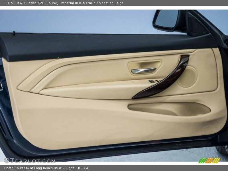 Imperial Blue Metallic / Venetian Beige 2015 BMW 4 Series 428i Coupe