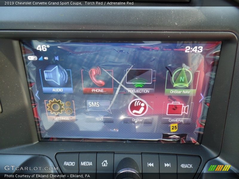 Controls of 2019 Corvette Grand Sport Coupe