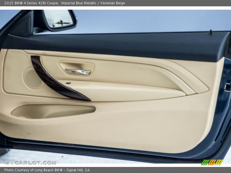 Imperial Blue Metallic / Venetian Beige 2015 BMW 4 Series 428i Coupe