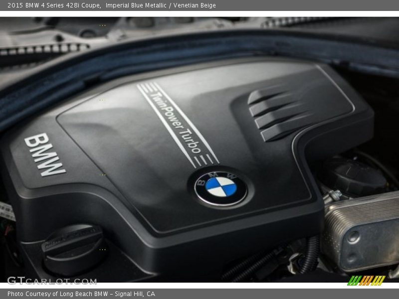 Imperial Blue Metallic / Venetian Beige 2015 BMW 4 Series 428i Coupe