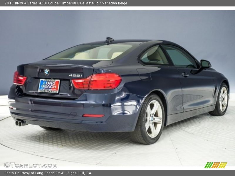 Imperial Blue Metallic / Venetian Beige 2015 BMW 4 Series 428i Coupe