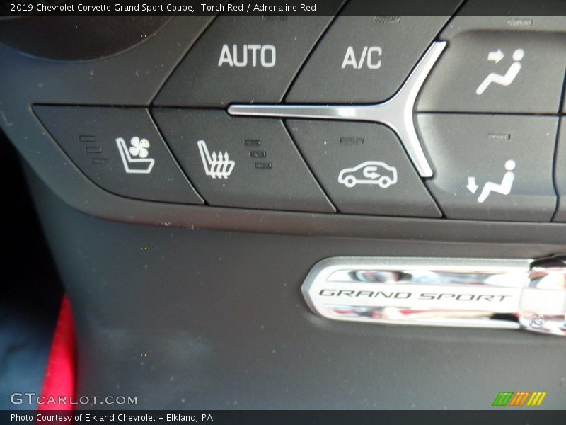 Controls of 2019 Corvette Grand Sport Coupe