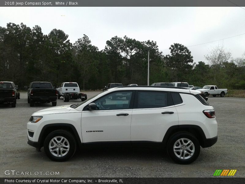 White / Black 2018 Jeep Compass Sport