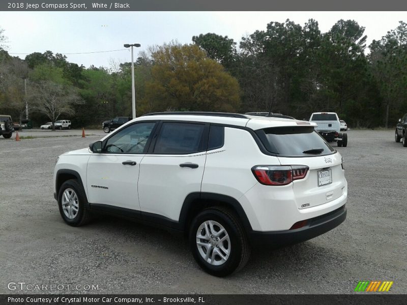 White / Black 2018 Jeep Compass Sport