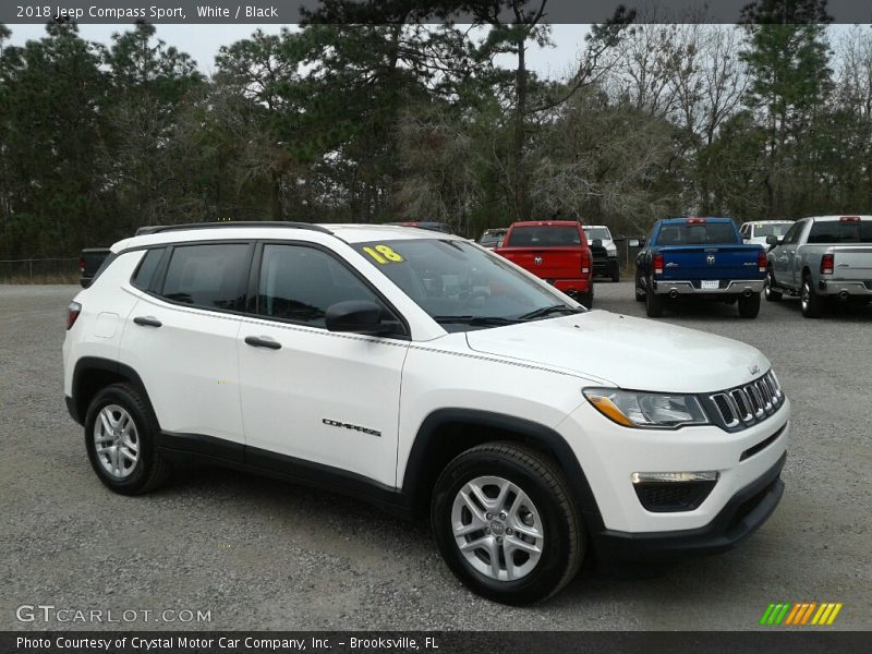 White / Black 2018 Jeep Compass Sport