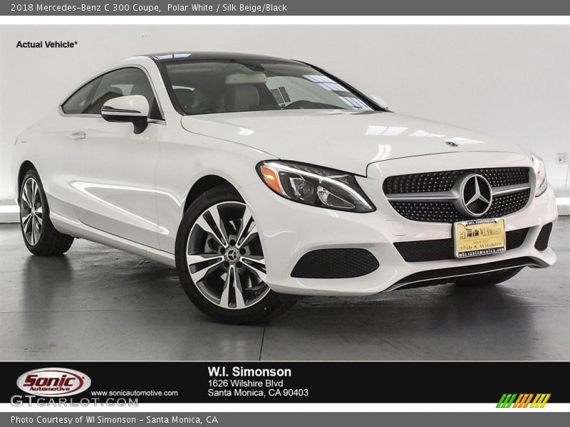 Polar White / Silk Beige/Black 2018 Mercedes-Benz C 300 Coupe