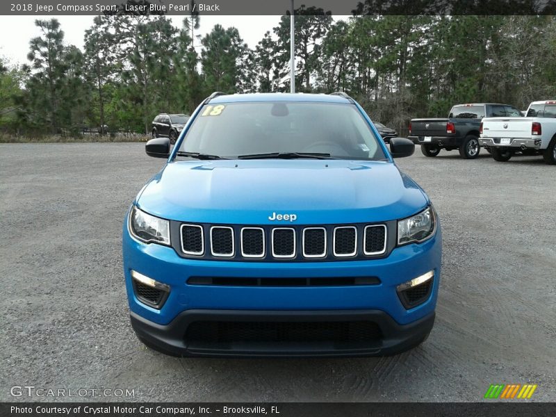 Laser Blue Pearl / Black 2018 Jeep Compass Sport