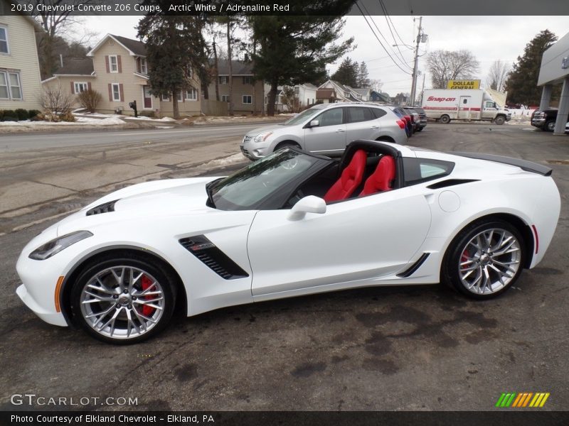 Arctic White / Adrenaline Red 2019 Chevrolet Corvette Z06 Coupe